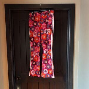 adidas Floral Track Pants - Red, Pink, Blue